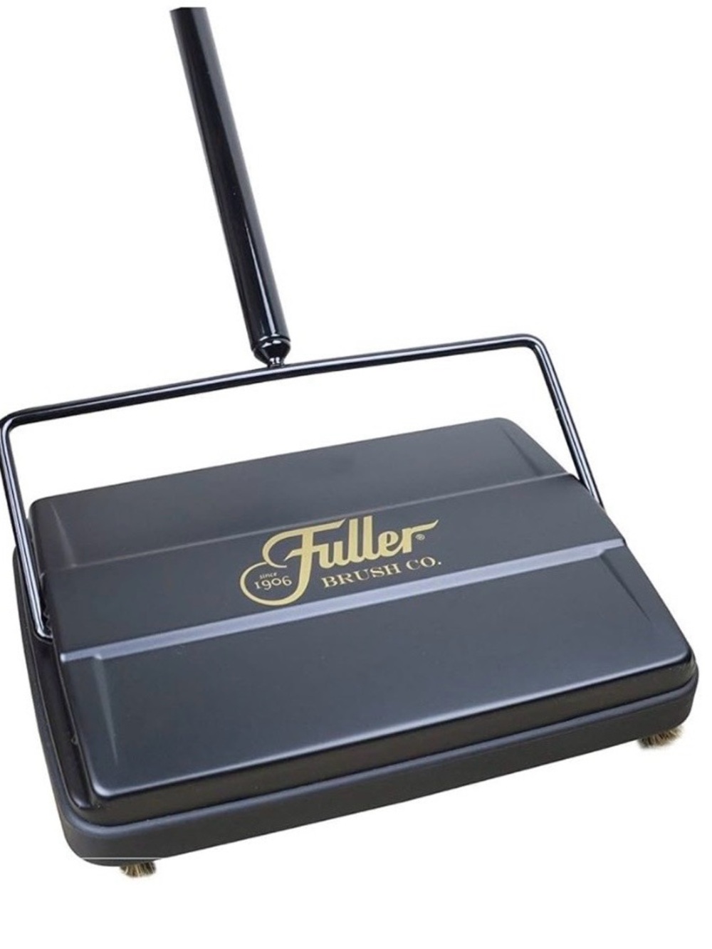 Fuller Brush Co. Vintage-Style Floor Sweeper - Black with Gold Logo